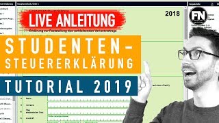 Steuererklärung Student Anleitung 2019 2018  Steuererklärung selber machen Elster Student Tutorial [upl. by Yerfej739]