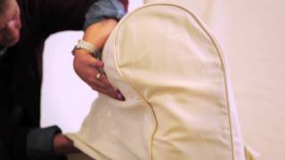 How To Put On A Sofa Slipcover  Pottery Barn [upl. by Cristi504]