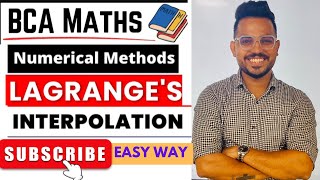 Lagranges interpolation formula I lagrange interpolation I lagrange method BCA maths [upl. by Ylelhsa]