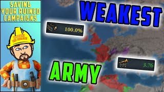 Saving Country with the WEAKEST Army in EU IV  Saving your Ruined Campaigns [upl. by Thomey]