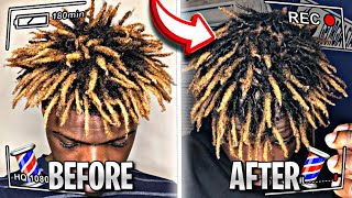 INSANE Freeform Dreadlock Transformation  First Retwist EVER FREEFORM TO DREADLOCKS [upl. by Seldan]