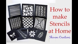 How to make Stencils at Home Handmade Stencils for Craft [upl. by O'Callaghan]