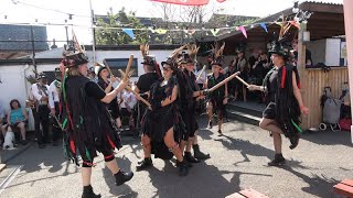 Styx of Stroud Border Morris dance quotBrimfieldquot during Bromyard Folk Festival 2023 [upl. by Blanchette]