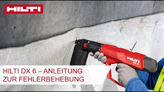 ANLEITUNG Hilti Bolzensetzgerät DX6  Fehlerbehebung [upl. by Haisa889]