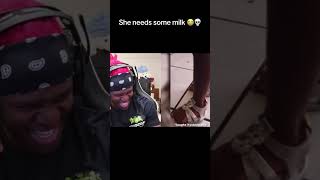 Ksi try not to laugh 😹 ksi ksireacts trynottolaugh ishowspeed fypyoutube doubleclick [upl. by Ellehcram]