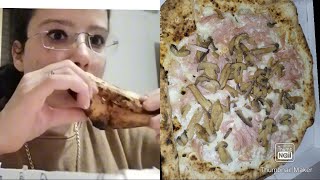 pizza funghi  prosciutto cotto e panna 😋😋😋😋 [upl. by Enaek204]