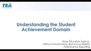 Understanding the Student Achievement domain [upl. by Crow]