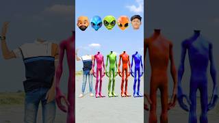 green purple red amp pink domi to cosita alien dancing and Me Correct head matching game Magic video [upl. by Alliber294]