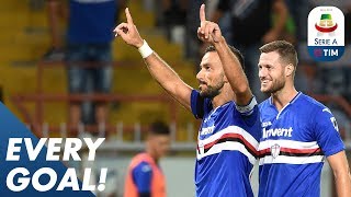 The outrageous back heel volley goal of Quagliarella  EVERY Goal  Round 3  Serie A [upl. by Uball]