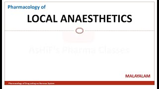 LOCAL ANAESTHETICS Pharmacology MALAYALAM LidocaineLignocaineTetracaine Procaine Cocaine [upl. by Itsim]