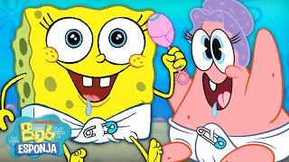 Bob Esponja  Todos os Bebês DE TODOS OS TEMPOS 🍼  Bob Esponja em Português [upl. by Burnley]