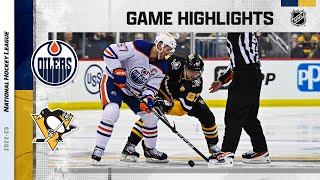 Oilers  Penguins 223  NHL Highlights 2023 [upl. by Schaffer]