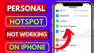 How To Fix Personal Hotspot Not Working On IPhone 2024How To Fix Personal Hotspot Connecting Issue [upl. by Gaynor55]