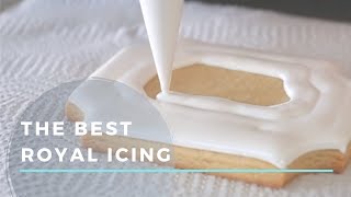 The Best Royal Icing Recipe no colour bleed soft bite amp puffy icing [upl. by Eitten]