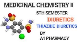 THIAZIDE DIURETICS  DIURETICS  MEDICINAL CHEMISTRY 2 5th semester [upl. by Nealon]