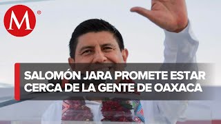 Salomón Jara promete gobierno itinerante en Oaxaca y trabajar 16 horas al día [upl. by Agamemnon]