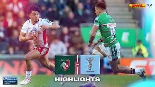 Premiership Rugby Highlights Harlequins secure massive five points win at Leicester [upl. by Neraa177]