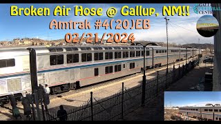 Amtrak 4 20 Southwest Chief 17076 x 6  02212024 [upl. by Yffat]