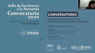 Conversatorio Sello de Excelencia a la Artesanía criterios postulación online y otras dudas 2020 [upl. by Spanos]