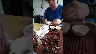 ASMR SERVING MYSELF SOME LONG JING TEA gongfucha CHINESEGREENTEA [upl. by Aneloaup]