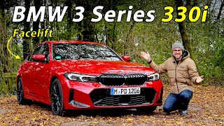 Is the BMW 3 Series facelift the most fun midsize sedan 2023 BMW 330i M Sport driving REVIEW [upl. by Akamahs633]