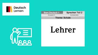 Start Deutsch 1 Goethe Zertifikat A1 Sprechen Teil 2 Thema Schule [upl. by Linder]