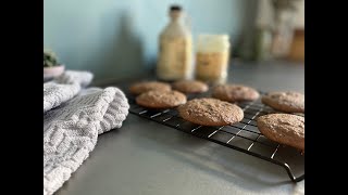 GALLETAS DE TAHINI Y CACAO  sin gluten  sin azúcar refinado  sin frutos secos [upl. by Sylado]