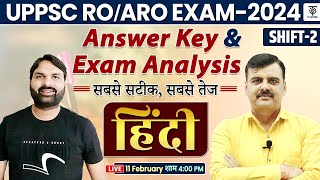 UPPSC ROARO 2023 ANSWER KEY SHIFT 2 Hindi  ROARO EXAM ANALYSIS amp SOLUTION 11 FEB Ravi P Tiwari [upl. by Carole771]