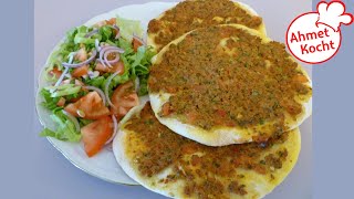 Rezept Kleiner Lahmacun  Ahmet Kocht  türkisch kochen  Folge 42 [upl. by Alat544]