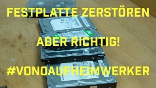 Festplatten zerstören  aber richtig Defekte Festplatten richtig löschen [upl. by Stearn]