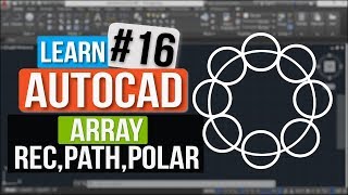 Rectangular ArrayPath ArrayPolar ArrayAutocad Tutorial In Hindi [upl. by Nosned]