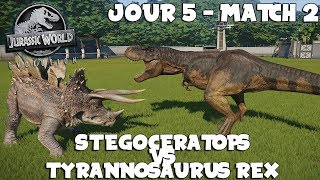 STEGOCERATOPS VS TYRANNOSAURUS REX  JOUR 5  MATCH 2 GrB Tournoi 2  JWE  royleviking FR [upl. by Idnis]