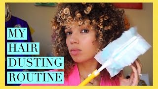 HOW TO TRIM CURLY HAIR AT HOME  HAIR DUSTING ROUTINE [upl. by Komara]