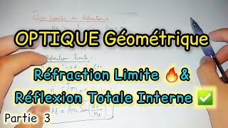 Optique Géométrique  Loi de snelldescarte  Réfraction et Réflexion [upl. by Fast891]