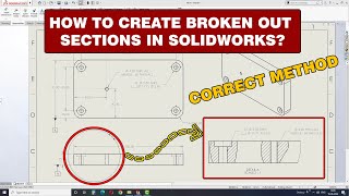 HOW TO CREATE BROKEN OUT amp CUT SECTIONS IN SOLIDWORKS  SOLIDWORKS TUTORIALS [upl. by Eladnor]