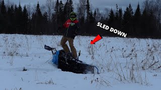 SNOWMOBILE DITCH BANGING  SWAMP RIDING 2023  SLEDDING FAILS [upl. by Hnahk]