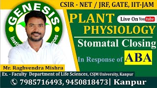 Stomatal Closing  Plant Physiology  CSIR NETJRF  Life science  GATE DBT [upl. by Eyt]