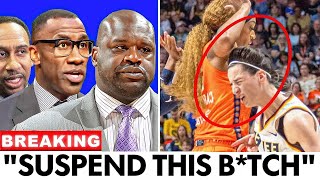 Stephen A Smith Shannon Sharpe amp Shaq FIRED DiJonai Carrington For BRUTAL ASSAULT On Caitlin Clark [upl. by Erbes]