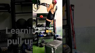 Learning Pull ups Starting with Chin ups fitness calesthenic weightloss [upl. by Yaras]