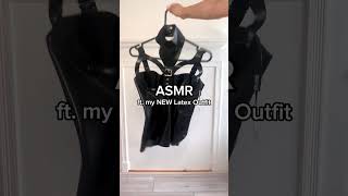 ASMR Latex TryOn ft Metallic Silver 💿🩶👩🏼‍🦳 asmr latex alternative fashion fyp shorts [upl. by Dabbs]