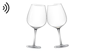 Two Big Wine Glasses Clinking Sound [upl. by Mano]