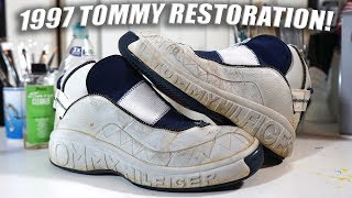 22yr Old Tommy Hilfiger Sneaker Restoration Full Tutorial [upl. by Royo]