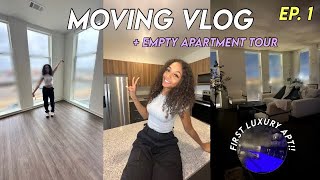 my first luxury apartment  apartment tour moving vlog  Living Alone at 20 [upl. by Olshausen]