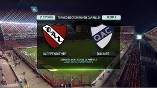 Fútbol en vivo Independiente  Quilmes Fecha 7 Torneo Primera División 2014 FPT [upl. by Nassi]