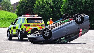 Highways England  Traffic Officers Rolling Over A Vehicle From Is Roof [upl. by Wood]