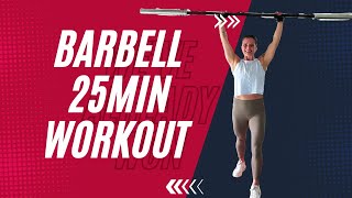 25 Minute Full Body BARBELL WORKOUT At Home  Strength amp Conditioning [upl. by Selokcin]