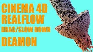 Cinema 4dRealFlow 20 Part 6 Drag Deamon [upl. by Gerrard835]