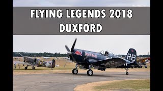 Flying Legends Duxford 2018 Spitfire Corsair Mustang [upl. by Ilona]