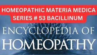 BACILLINUM Homeopathic Medicine  BACILLINUM Materia Medica  BACILLINUM 30 uses in Hindi [upl. by Niuqaoj]