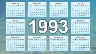 Calendar 1993 [upl. by Ayikur]